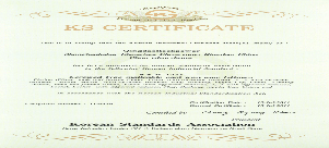KS Certificate by Korean Standards Association